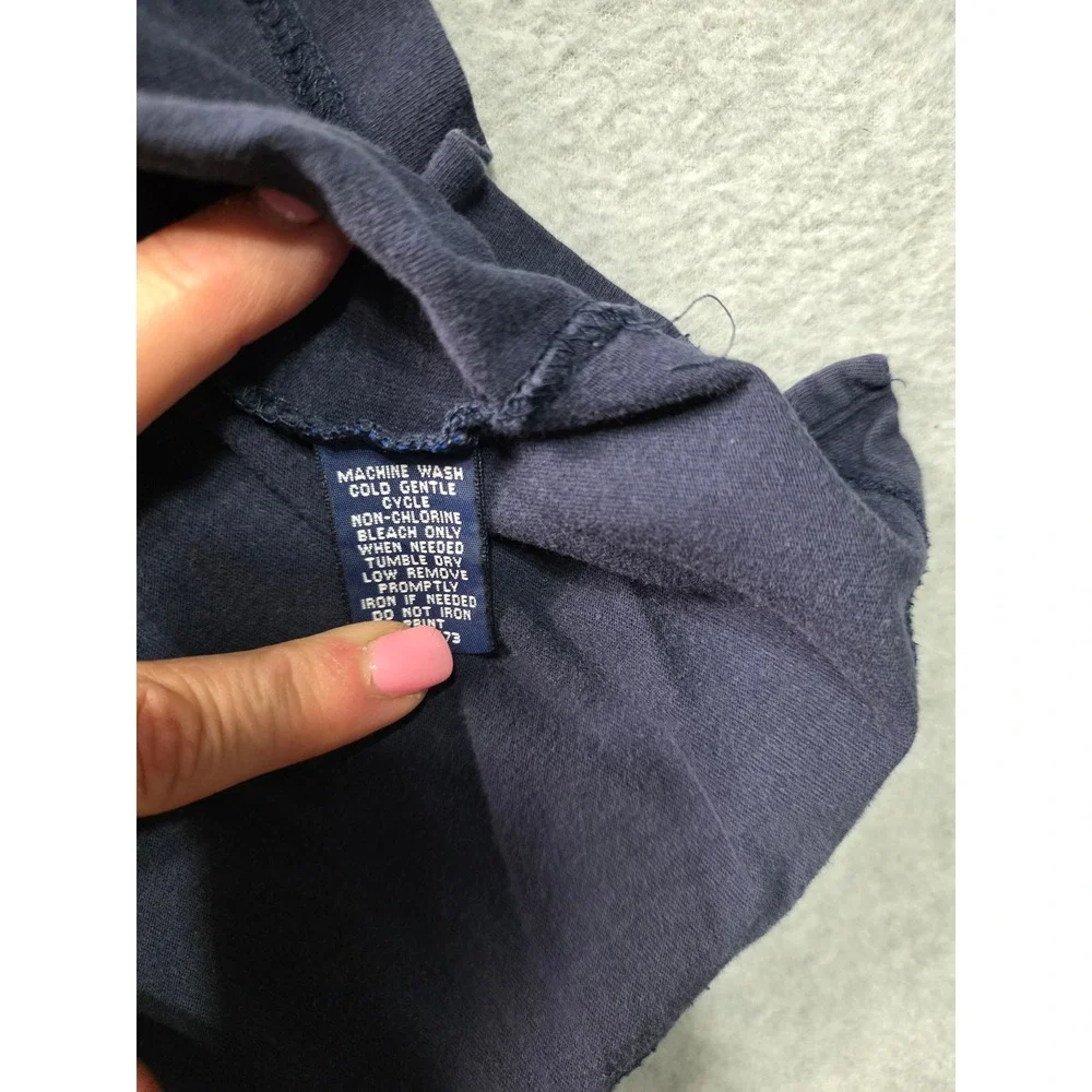Tommy Hilfiger Mens Navy Blue Cotton Crest Logo T-Shirt Size M Short‎ Sleeve